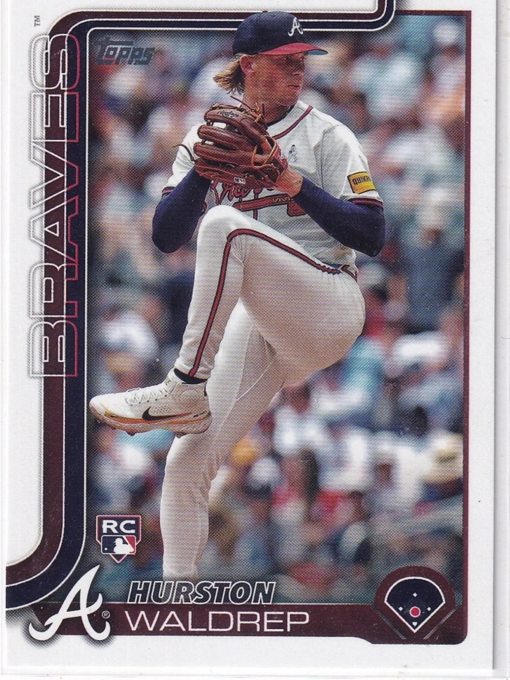 Topps HURSTON WALDROP ROOKIE CARD Atlanta Braves Card – White & Navy Accents - Picture 1 of 2
